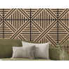 Mexen Linea 05 sieninė akustinė plokštė 60 x 60 cm (4vnt.), veltinis 9 mm, techninis fanera, Balinta Ąžuolas