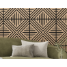 Mexen Linea 06 akustinė sieninė plokštė 60 x 60 cm (4vnt.), 9 mm veltinis, techninis faneris, Balintas Ąžuolas