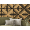 Mexen Linea 06 sieninis akustinis skydelis 60 x 60 cm (4 vnt.), veltinis 9 mm, techninis faneravimas, Ąžuolas Classic