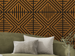 Mexen Linea 06 akustinis sienų skydas 60 x 60 cm (4 vnt.), veltinis 9 mm, techninis faneris, Natūrali Ąžuolas