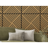 Mexen Linea 08 akustinė sienų plokštė 60 x 60 cm (4 vnt.), veltinis 9 mm, techninis fanera, Classic ąžuolas