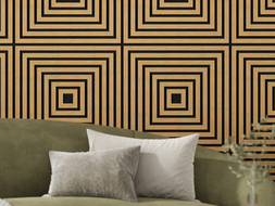 Mexen Linea 13 sieninė akustinė plokštė 60 x 60 cm (4 vnt.), 9 mm veltinis, techninis faneris, Ąžuolas Classic
