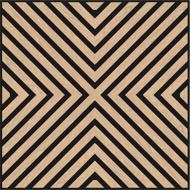 Mexen Linea 01 akustinė sieninė plokštė 60 x 60 cm (4vnt.), 9 mm veltinis, techninis faneras, Balintas Ąžuolas