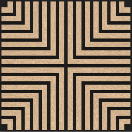 Mexen Linea 02 akustinė sienų plokštė 60 x 60 cm (4vnt.), veltinis 9 mm, techninis fanera, Balintas Ąžuolas