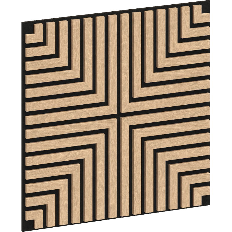 Mexen Linea 02 akustinė sienų plokštė 60 x 60 cm (4vnt.), veltinis 9 mm, techninis fanera, Balintas Ąžuolas