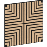 Mexen Linea 02 akustinė sienų plokštė 60 x 60 cm (4vnt.), veltinis 9 mm, techninis fanera, Balintas Ąžuolas