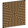 Mexen Linea 02 garso sienų plokštė 60 x 60 cm (4 vnt.), veltinis 9 mm, techninė fanera, Ąžuolas Classic