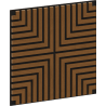 Mexen Linea 02 akustinė sieninė plokštė 60 x 60 cm (4 vnt.), veltinis 9 mm, techninis fanera, Natūralus Ąžuolas