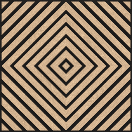 Mexen Linea 03 akustinė sieninė panelė 60 x 60 cm (4 vnt.), 9 mm veltinis, techninis fanera, balinta ąžuolo