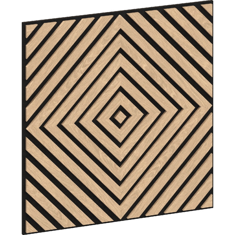 Mexen Linea 03 akustinė sieninė panelė 60 x 60 cm (4 vnt.), 9 mm veltinis, techninis fanera, balinta ąžuolo