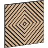 Mexen Linea 03 akustinė sieninė panelė 60 x 60 cm (4 vnt.), 9 mm veltinis, techninis fanera, balinta ąžuolo