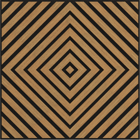 Mexen Linea 03 akustinė sieninė plokštė 60 x 60 cm (4 vnt.), veltinis 9 mm, techninis fanera, Ąžuolas Classic