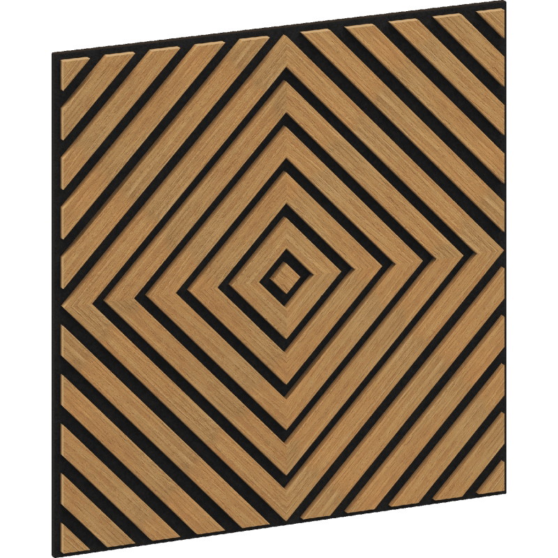 Mexen Linea 03 akustinė sieninė plokštė 60 x 60 cm (4 vnt.), veltinis 9 mm, techninis fanera, Ąžuolas Classic
