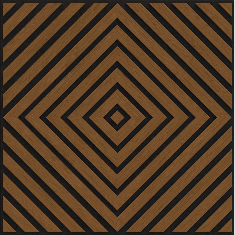 Mexen Linea 03 akustinė sieninė plokštė 60 x 60 cm (4 vnt.), veltinis 9 mm, techninis fanera, Natūralus Ąžuolas
