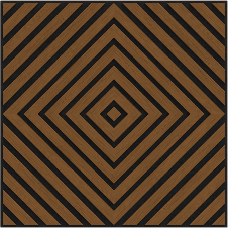 Mexen Linea 03 akustinė sieninė plokštė 60 x 60 cm (4 vnt.), veltinis 9 mm, techninis fanera, Natūralus Ąžuolas