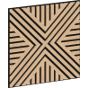 Mexen Linea 06 akustinė sieninė plokštė 60 x 60 cm (4vnt.), 9 mm veltinis, techninis faneris, Balintas Ąžuolas