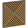 Mexen Linea 08 akustinė sienų plokštė 60 x 60 cm (4 vnt.), veltinis 9 mm, techninis fanera, Classic ąžuolas