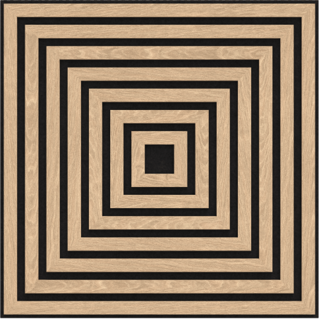 Mexen Linea 13 akustinė sieninė plokštė 60 x 60 cm (4 vnt.), 9 mm veltinis, techninis fanera, Balintas Ąžuolas