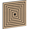 Mexen Linea 13 akustinė sieninė plokštė 60 x 60 cm (4 vnt.), 9 mm veltinis, techninis fanera, Balintas Ąžuolas