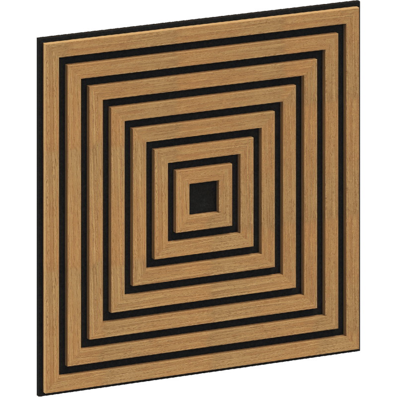 Mexen Linea 13 sieninė akustinė plokštė 60 x 60 cm (4 vnt.), 9 mm veltinis, techninis faneris, Ąžuolas Classic