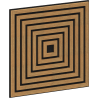 Mexen Linea 13 sieninė akustinė plokštė 60 x 60 cm (4 vnt.), 9 mm veltinis, techninis faneris, Ąžuolas Classic