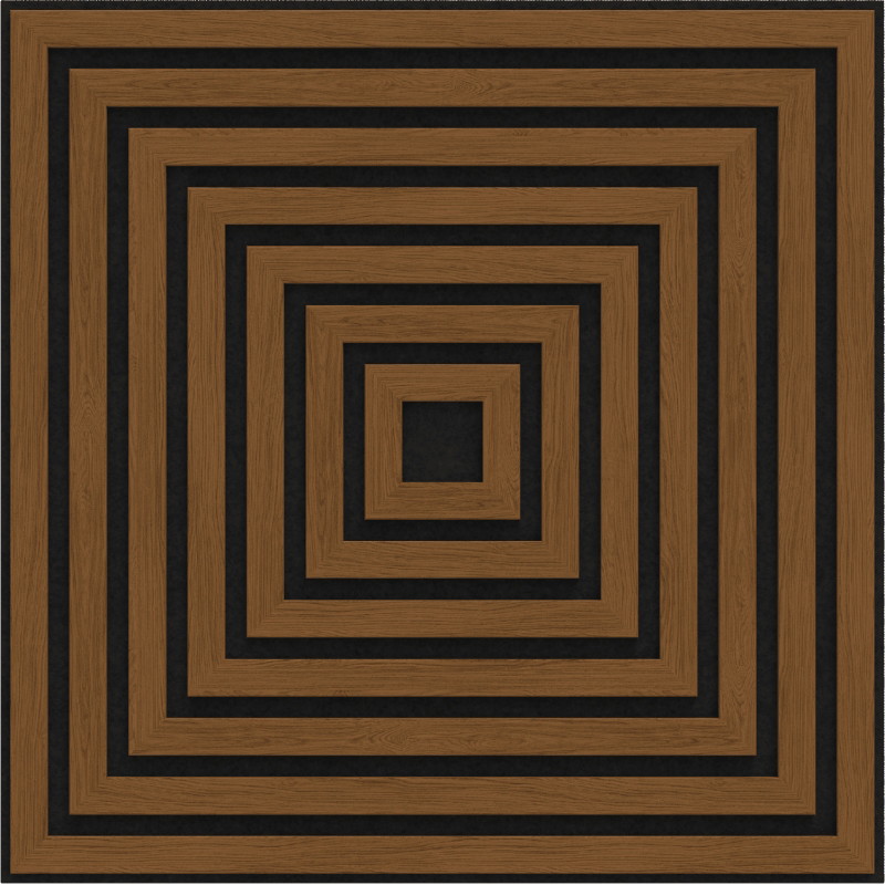 Mexen Linea 13 sieninė akustinė plokštė 60 x 60 cm (4vnt.), 9 mm veltinis, techninis lukštas, Natūralus Ąžuolas