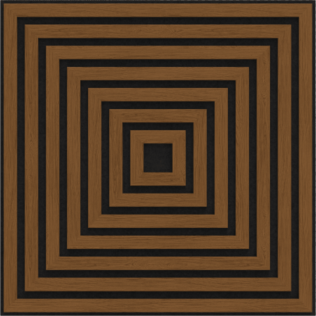 Mexen Linea 13 sieninė akustinė plokštė 60 x 60 cm (4vnt.), 9 mm veltinis, techninis lukštas, Natūralus Ąžuolas