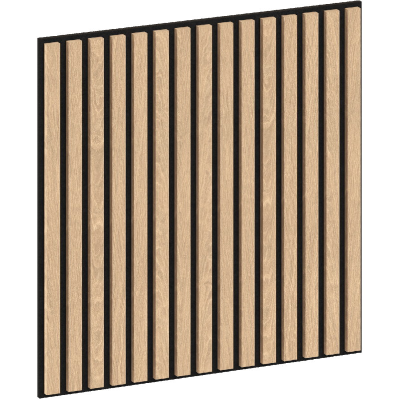 Mexen Linea 15 akustinė sieninė plokštė 60 x 60 cm (4vnt.), 9 mm veltinis, techninis faneris, Balintas Ąžuolas