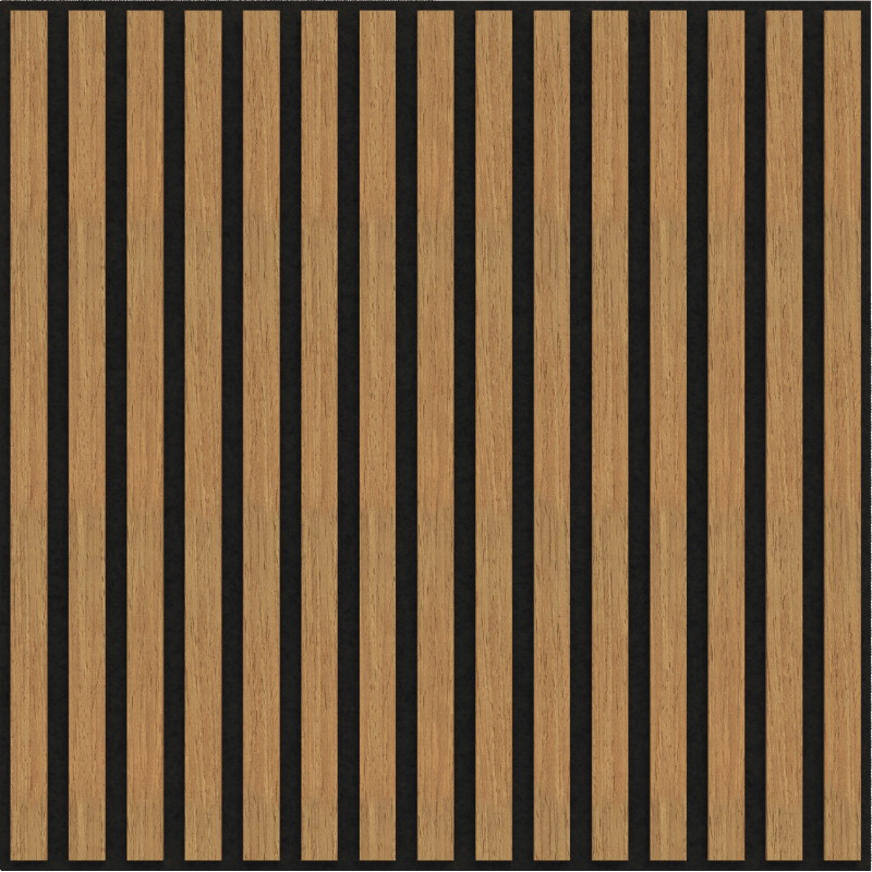 Mexen Linea 15 akustinė sienų plokštė 60 x 60 cm (4vnt.), veltinis 9 mm, techninis fanera, Ąžuolas Klasikinis