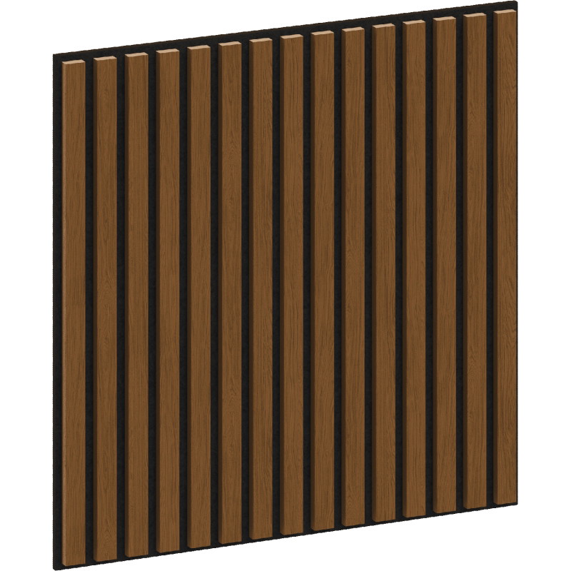 Mexen Linea 15 akustinė sieninė plokštė 60 x 60 cm (4 vnt.), 9 mm veltinis, techninis lukštas, Natūralus Ąžuolas