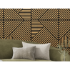 Mexen Linea 25 akustinė sienos plokštė 60 x 60 cm (4 vnt.), veltinis 9 mm, techninis fanera, Ąžuolas Classic