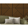 Mexen Linea 25 akustinė sieninė plokštė 60 x 60 cm (4vnt.), 9 mm veltinis, techninis lukštas, Natūralus Ąžuolas