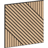 Mexen Linea 26 akustinis sienos skydelis 60 x 60 cm (4 vnt.), veltinis 9 mm, techninis lukštas, Balintas Ąžuolas