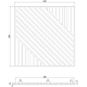 Mexen Linea 26 akustinis sienos skydelis 60 x 60 cm (4 vnt.), veltinis 9 mm, techninis lukštas, Balintas Ąžuolas