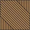 Mexen Linea 26 akustinė sienų plokštė 60 x 60 cm (4 vnt.), 9 mm veltinis, techninis fanera, Ąžuolas Classic