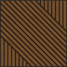 Mexen Linea 26 akustinė sienų plokštė 60 x 60 cm (4 vnt.), 9 mm veltinis, techninis fanera, Natūralus Ąžuolas