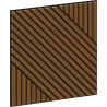 Mexen Linea 26 akustinė sienų plokštė 60 x 60 cm (4 vnt.), 9 mm veltinis, techninis fanera, Natūralus Ąžuolas