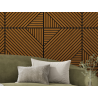 Mexen Linea 26 akustinė sienų plokštė 60 x 60 cm (4 vnt.), 9 mm veltinis, techninis fanera, Natūralus Ąžuolas