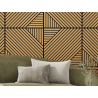Mexen Linea 26 akustinė sienų plokštė 60 x 60 cm (4 vnt.), 9 mm veltinis, techninis fanera, Ąžuolas Classic