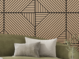 Mexen Linea 26 akustinis sienos skydelis 60 x 60 cm (4 vnt.), veltinis 9 mm, techninis lukštas, Balintas Ąžuolas