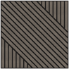 Mexen Linea 26 akustinė sieninė plokštė 60 x 60 cm (4 vnt.), 9 mm veltinis, techninis lukštas, Pilkas Ąžuolas
