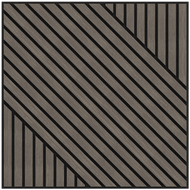 Mexen Linea 26 akustinė sieninė plokštė 60 x 60 cm (4 vnt.), 9 mm veltinis, techninis lukštas, Pilkas Ąžuolas