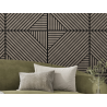 Mexen Linea 26 akustinė sieninė plokštė 60 x 60 cm (4 vnt.), 9 mm veltinis, techninis lukštas, Pilkas Ąžuolas