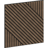Mexen Linea 26 akustinė sieninė plokštė 60 x 60 cm (4 vnt.), veltinis 9 mm, techninis faneris, Tamsus Riešutas