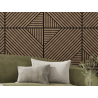 Mexen Linea 26 akustinė sieninė plokštė 60 x 60 cm (4 vnt.), veltinis 9 mm, techninis faneris, Tamsus Riešutas