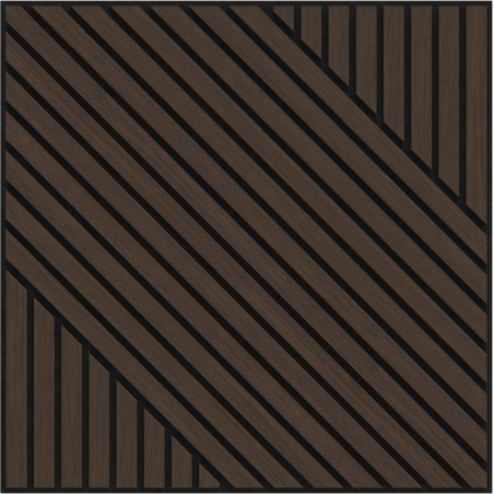 Mexen Linea 26 sieninis akustinis skydas 60 x 60 cm (4vnt.), 9 mm veltinis, techninis fanera, Mocca Ąžuolas