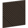 Mexen Linea 26 sieninis akustinis skydas 60 x 60 cm (4vnt.), 9 mm veltinis, techninis fanera, Mocca Ąžuolas