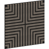 Mexen Linea 02 akustinė sieninė plokštė 60 x 60 cm (4 vnt.), 9 mm veltinis, techninis faneris, Pilkas Ąžuolas