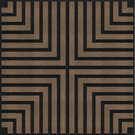 Mexen Linea 02 akustinė sieninė plokštė 60 x 60 cm (4 vnt.), veltinis 9 mm, techninis fanera, Tamsus Riešutas