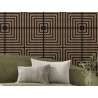 Mexen Linea 02 akustinė sieninė plokštė 60 x 60 cm (4 vnt.), veltinis 9 mm, techninis fanera, Tamsus Riešutas
